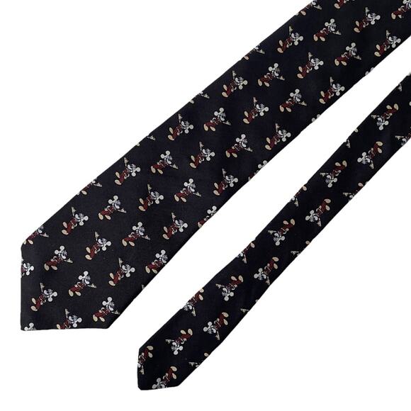 Mickey Mouse Tie by Cervantes Mickey Mouse All Over Vintage 1970s Brown EUC - Picture 5 of 8